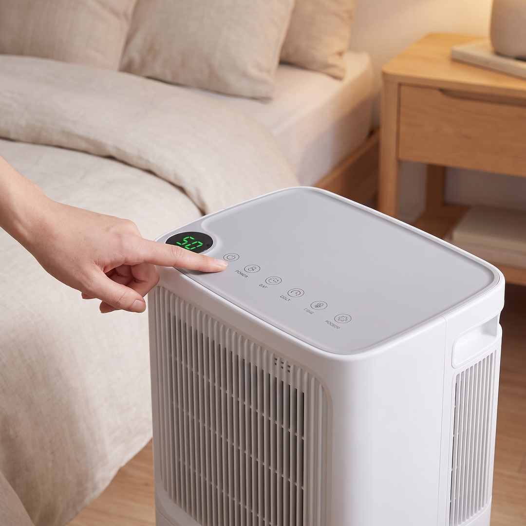 Whisper-Quiet Dehumidifier control panel