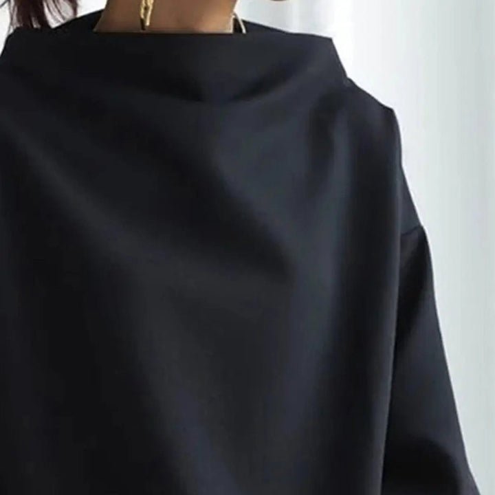 Women's High Neck Long-Sleeve Jumper with Oversized Fit