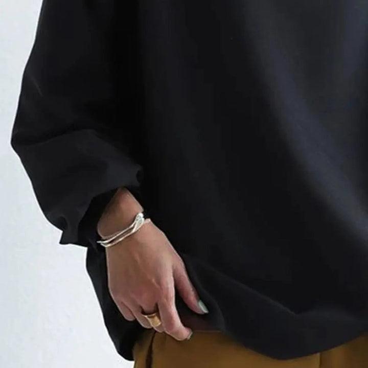 Women's High Neck Long-Sleeve Jumper with Oversized Fit