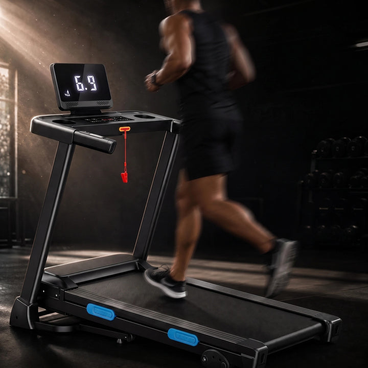 Home Treadmill with Bluetooth, LED Display and Wide Running Belt
