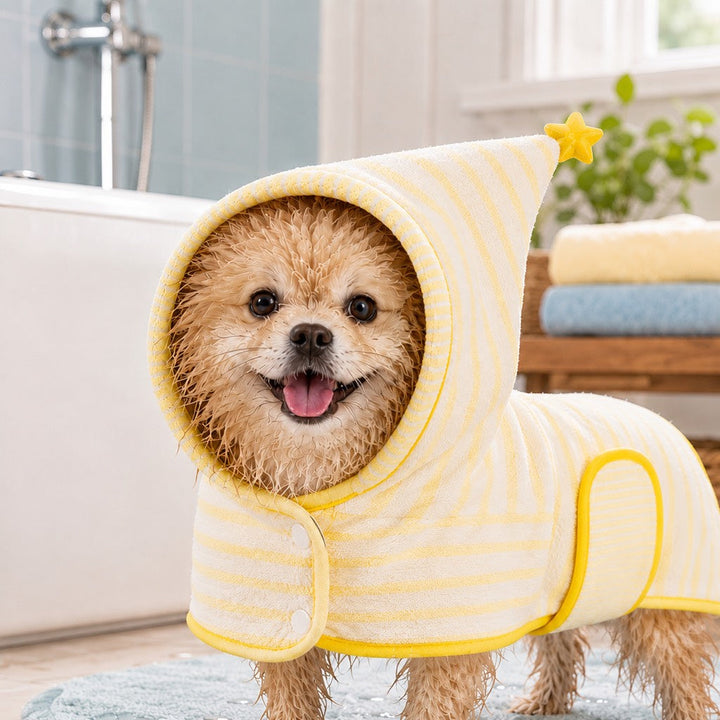 Hooded Pet Drying Robe for Dogs & Cats