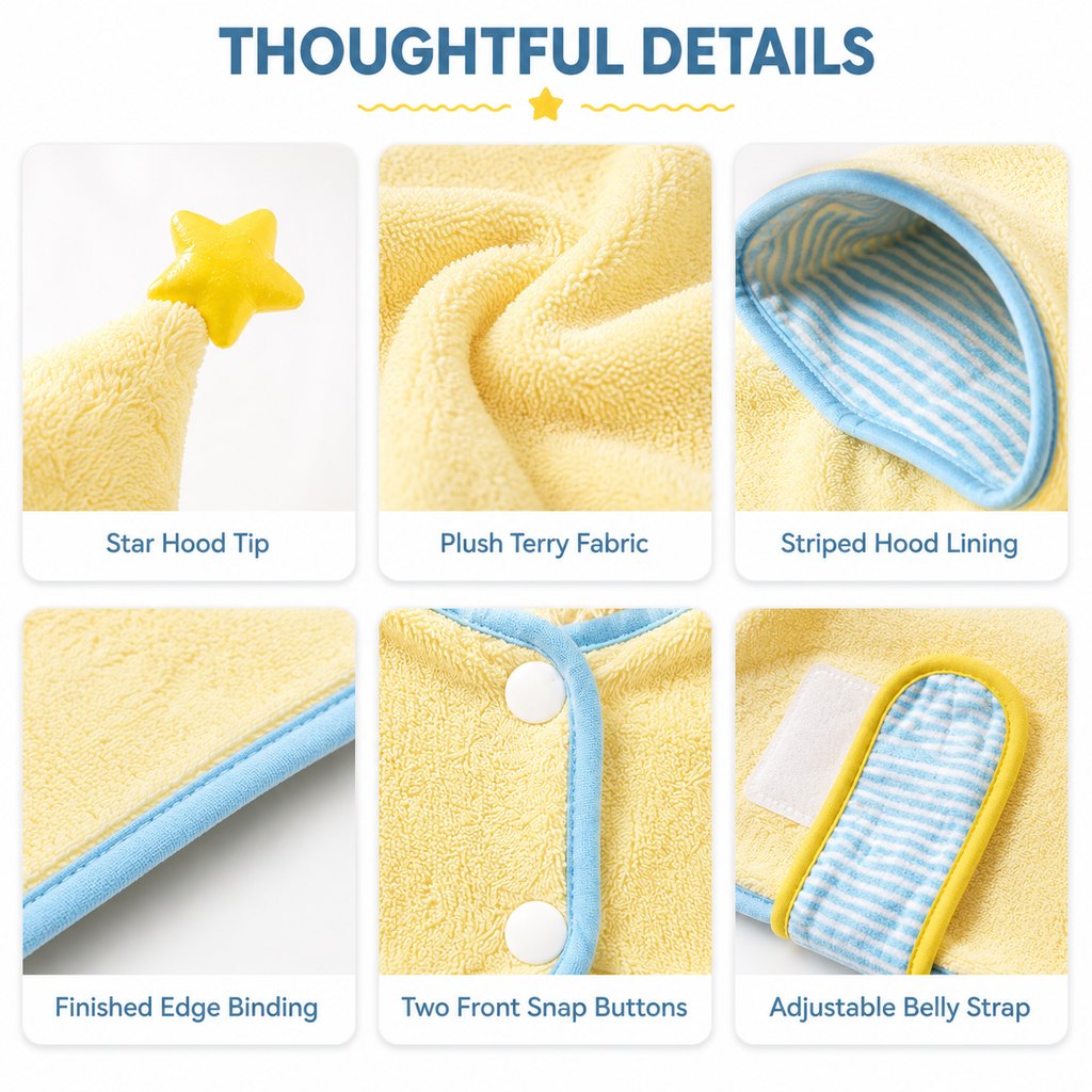 Hooded Pet Drying Robe for Dogs & Cats