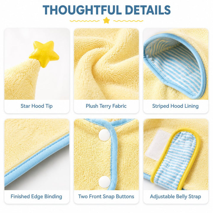 Hooded Pet Drying Robe for Dogs & Cats