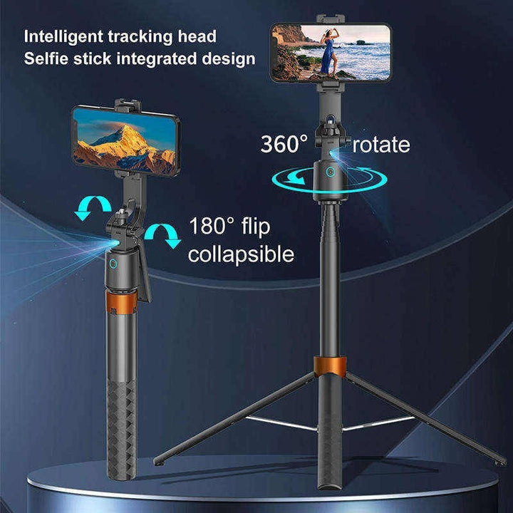 Smart Auto Tracking Phone Holder Tripod with Dual Fill Lights & Bluetooth Remote 180cm
