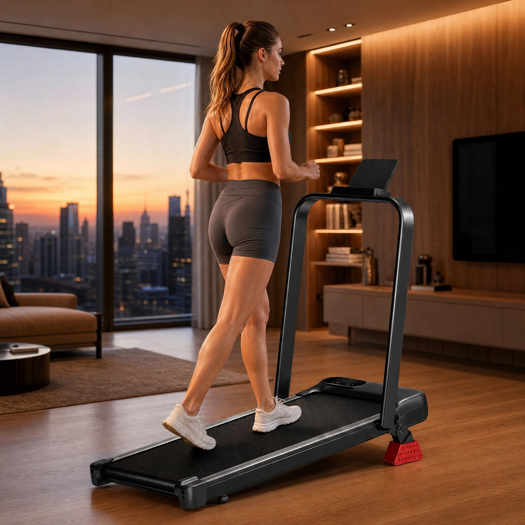 Incline Walking Pad with Remote Control and LED Display