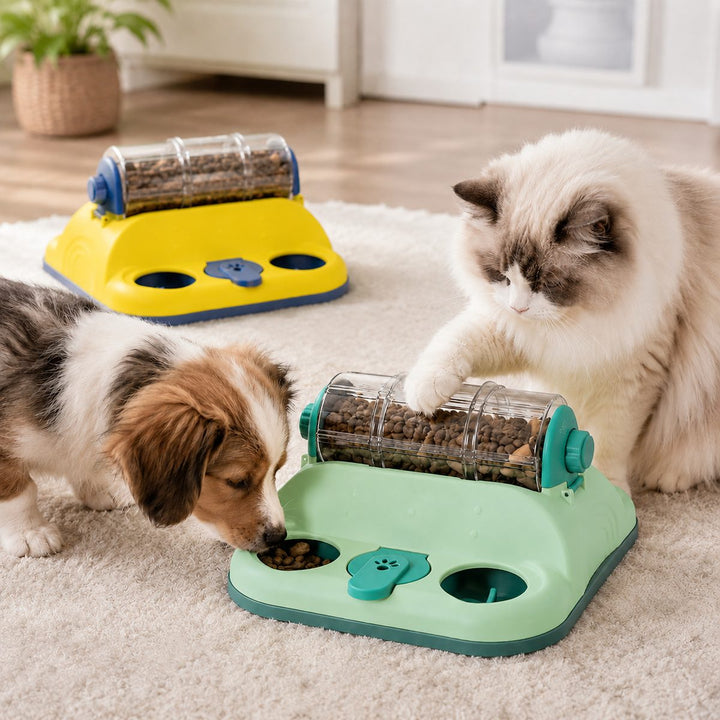 Indoor Rotating Puzzle Feeder for Cats & Small Dogs