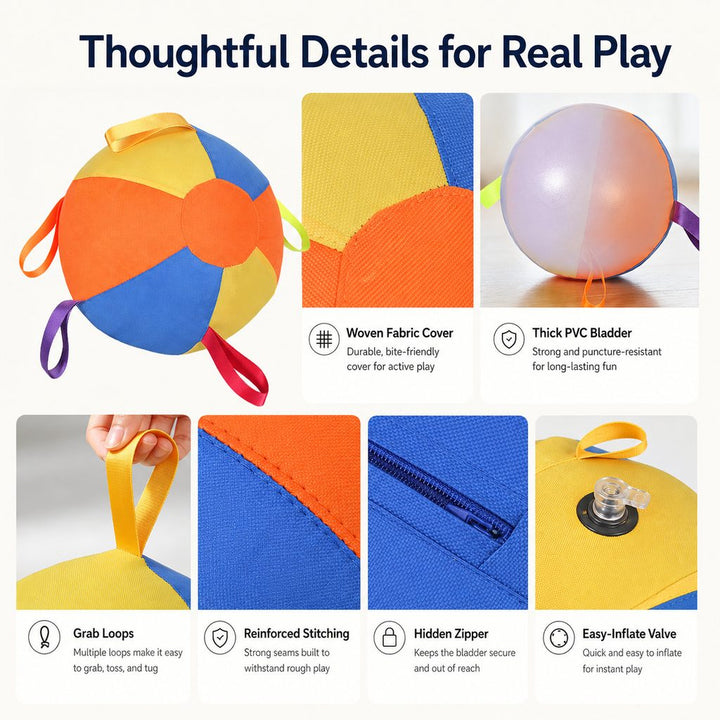 Inflatable Dog Play Ball for Backyard & Indoor Play