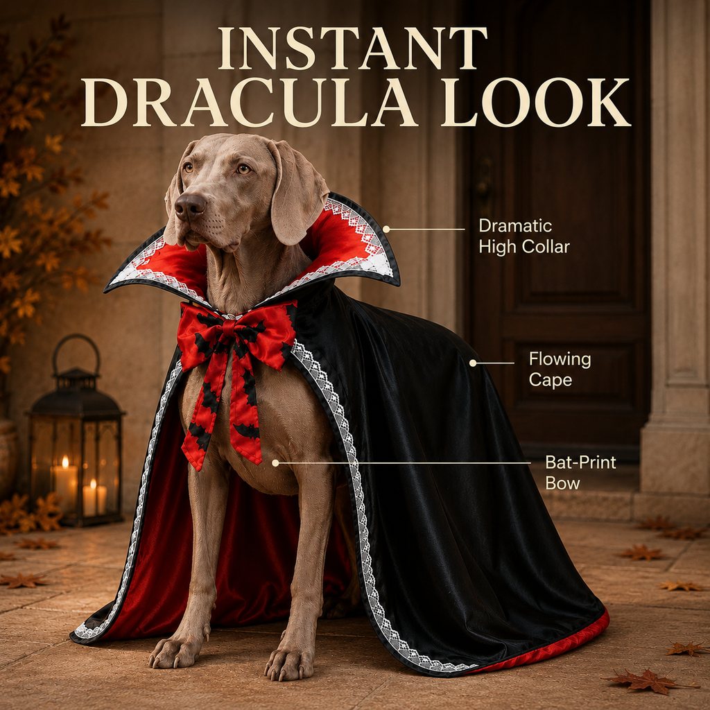 Halloween Vampire Dog Cape Costume