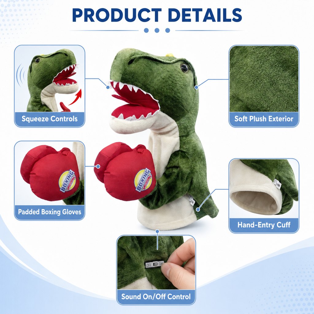 Interactive Boxing Pet Puppet for Indoor Play