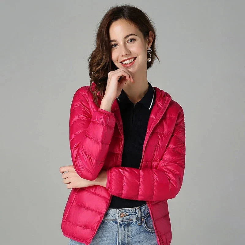 Women's Hooded Zip-Through Padded Jacket for Layering, image 4