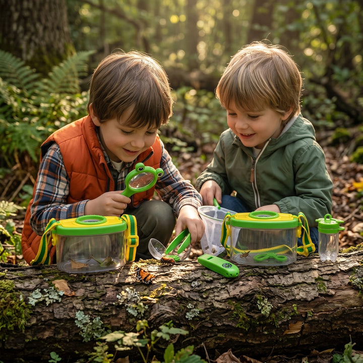 Kids Bug Catching Kit with Magnifying Glass, Observation Box and Net