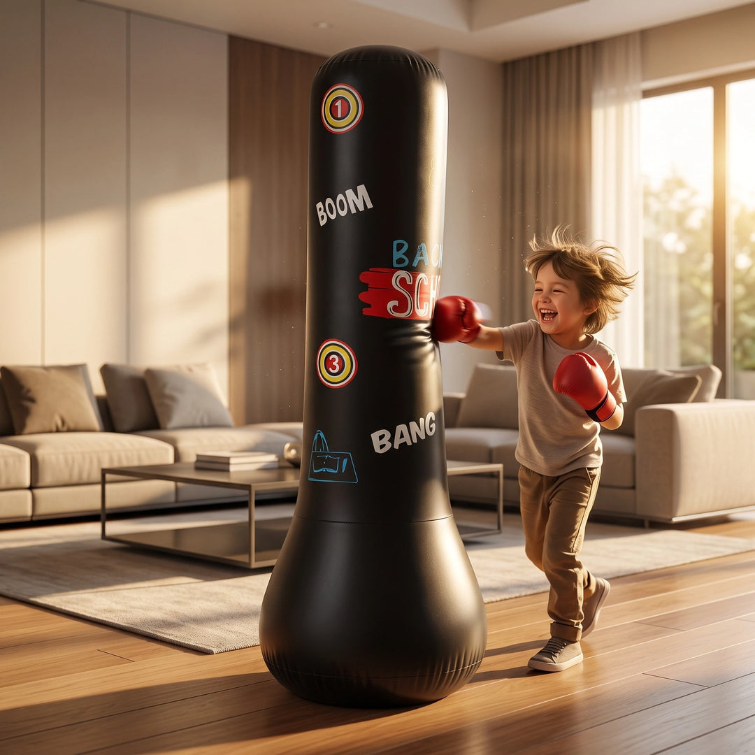 Kids Freestanding Inflatable Boxing Punch Bag with Rebound Water Base