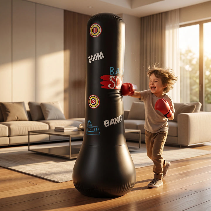 Kids Freestanding Inflatable Boxing Punch Bag with Rebound Water Base