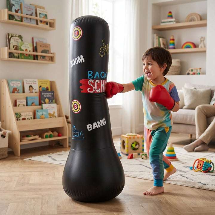 Kids Freestanding Inflatable Boxing Punch Bag with Rebound Water Base
