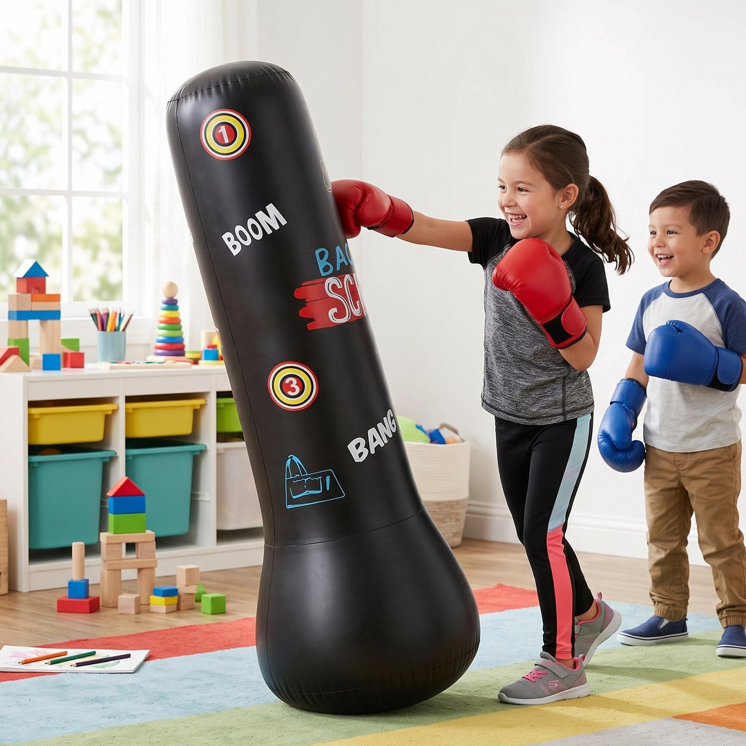 Kids Freestanding Inflatable Boxing Punch Bag with Rebound Water Base