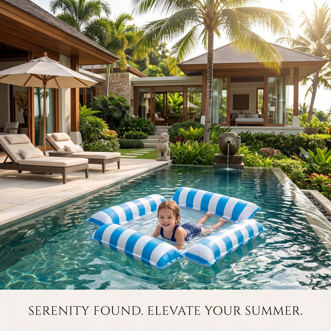 Kids Inflatable Pool Float with Mesh Seat for Pool Beach and Lake Water Fun
