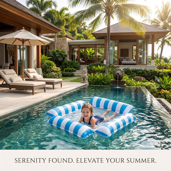 Kids Inflatable Pool Float with Mesh Seat for Pool Beach and Lake Water Fun