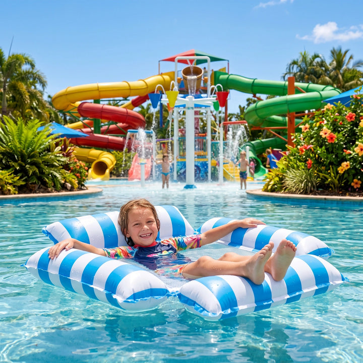 Kids Inflatable Pool Float with Mesh Seat for Pool Beach and Lake Water Fun