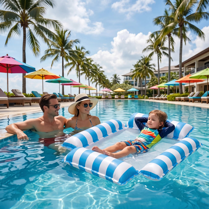 Kids Inflatable Pool Float with Mesh Seat for Pool Beach and Lake Water Fun