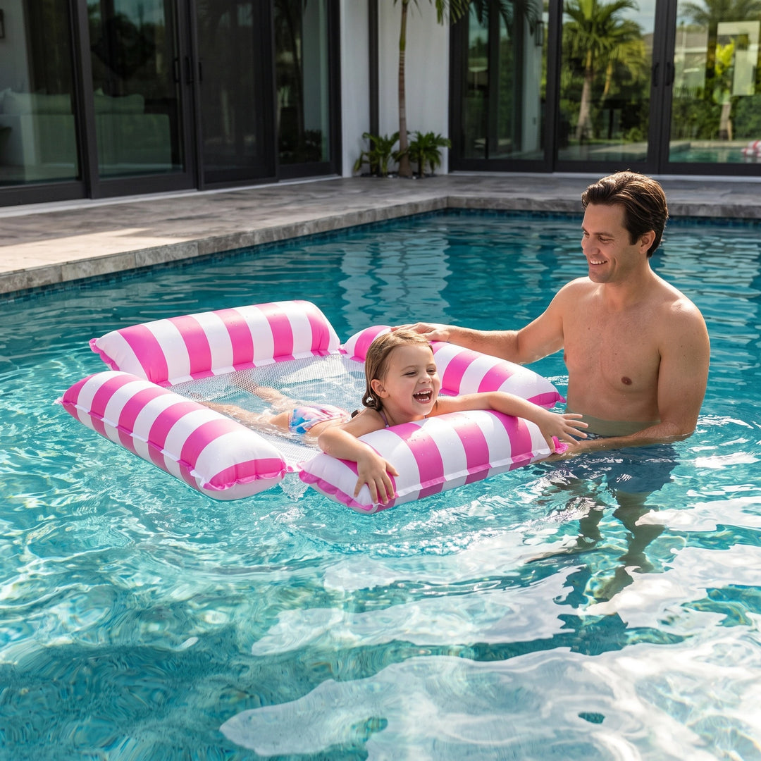 Kids Inflatable Pool Float with Mesh Seat for Pool Beach and Lake Water Fun