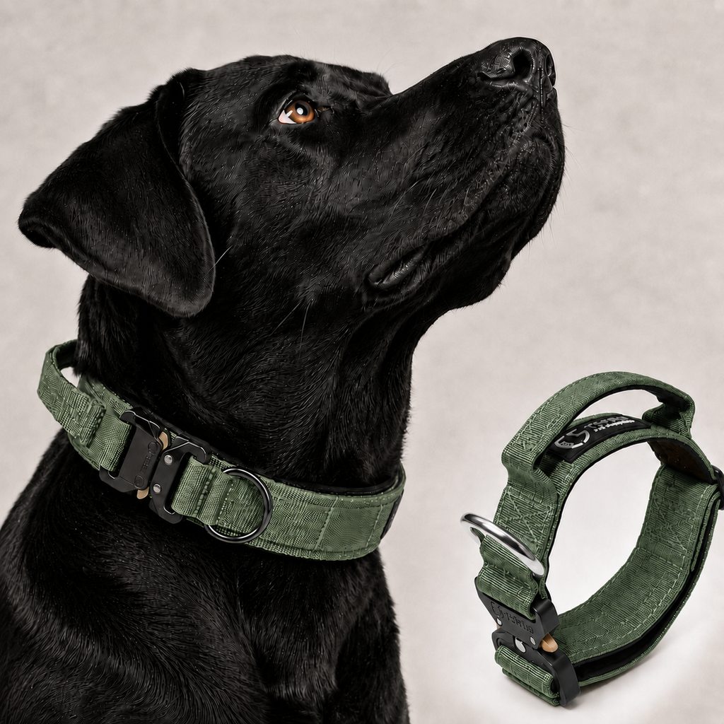 Large Dog Tactical Collar with Control Handle