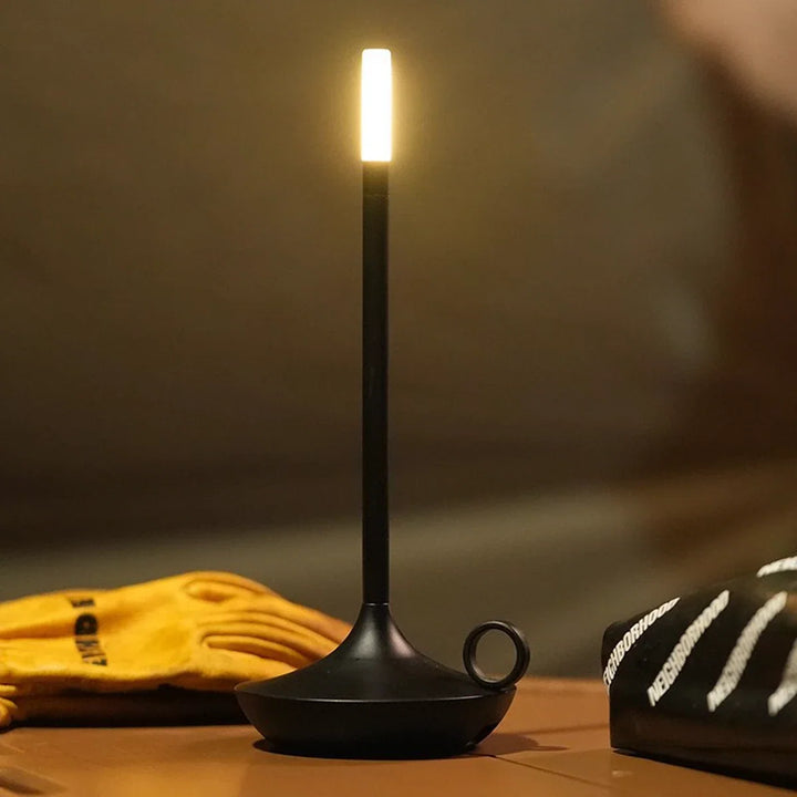 Vintage Candlelight LED Table Lamp - Touch Dimming, USB Rechargeable