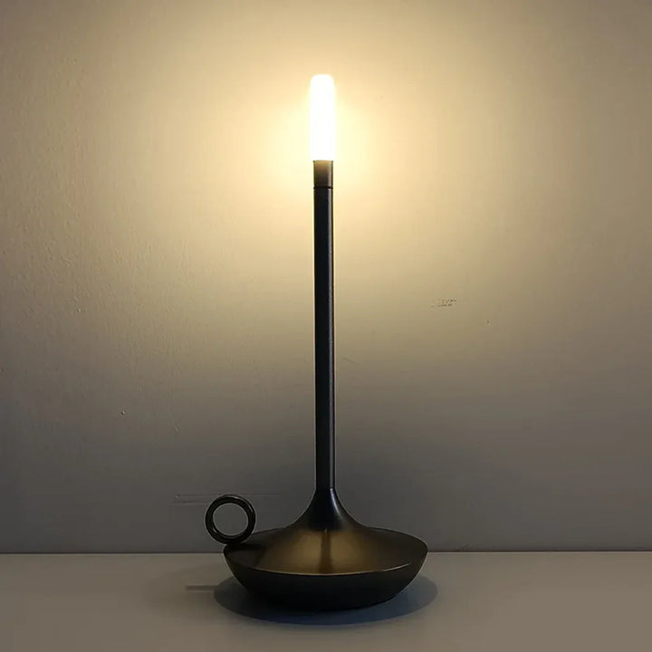 Vintage Candlelight LED Table Lamp - Touch Dimming, USB Rechargeable