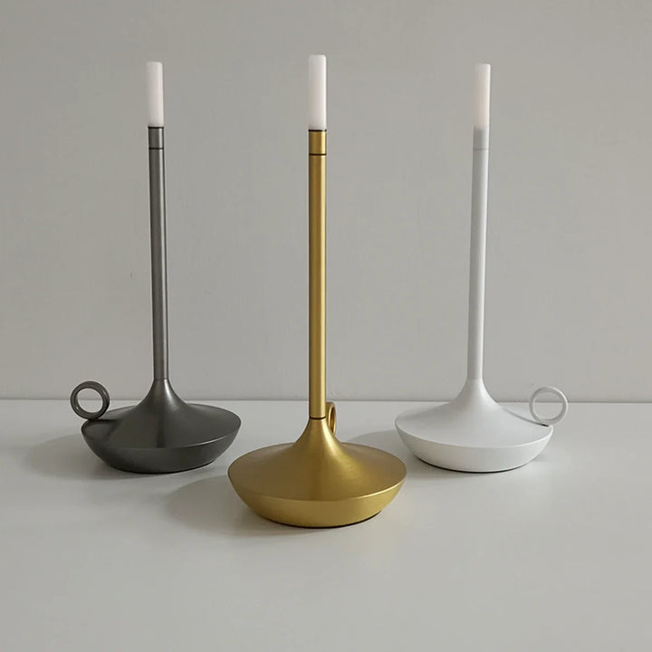Vintage Candlelight LED Table Lamp - Touch Dimming, USB Rechargeable
