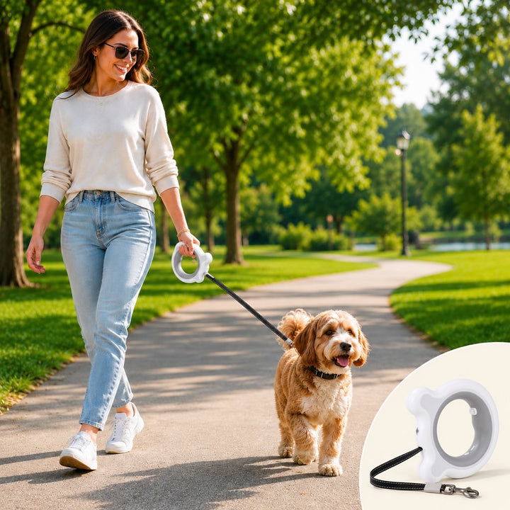 Retractable Dog Leash for Night Walks & Daily Walks
