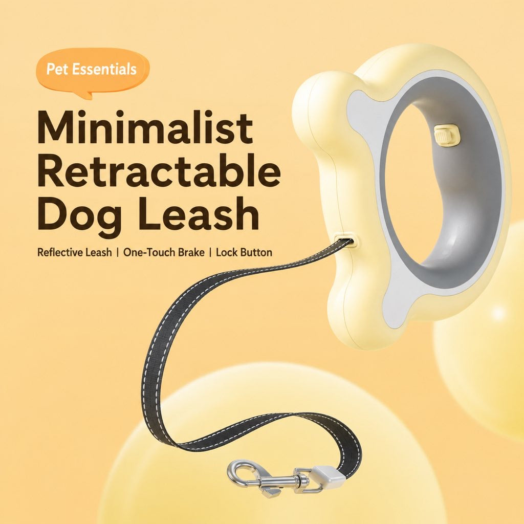 Retractable Dog Leash for Night Walks & Daily Walks