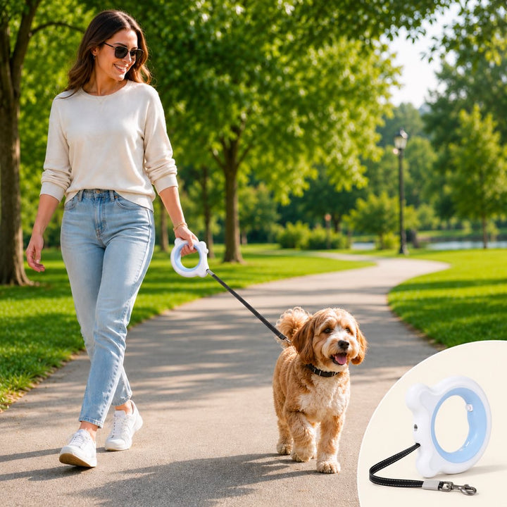 Retractable Dog Leash for Night Walks & Daily Walks