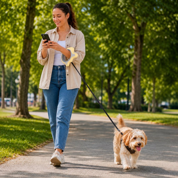 Retractable Dog Leash for Night Walks & Daily Walks