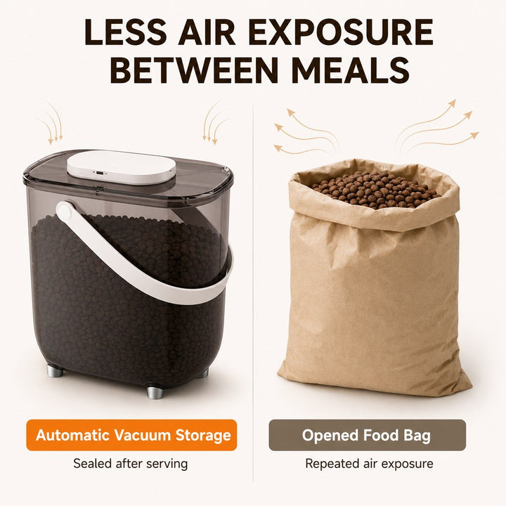 10L Automatic Vacuum Pet Food Storage Container for Pantry & Feeding Stations