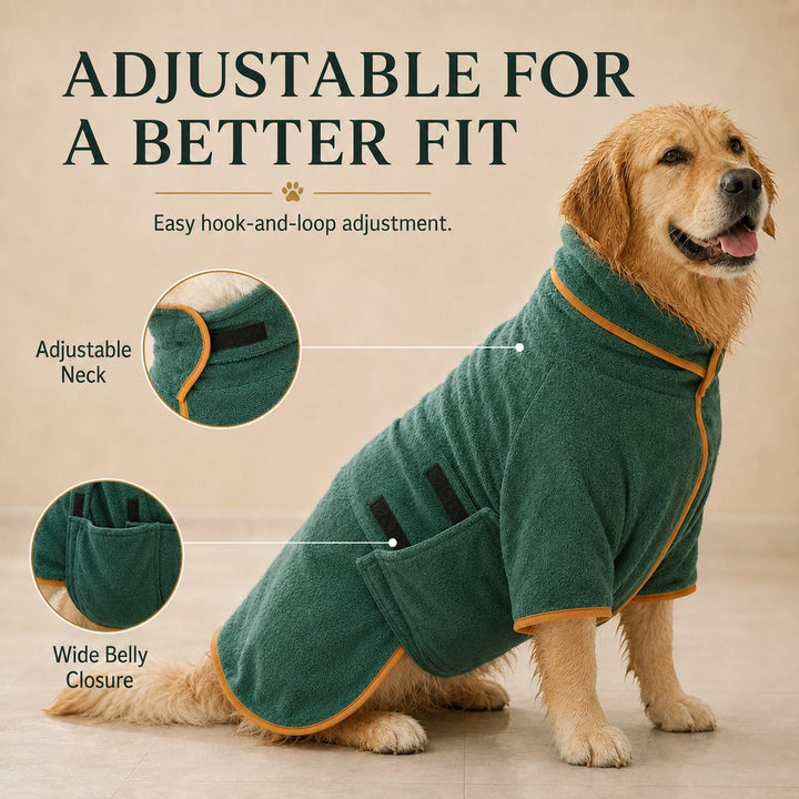 Quick-Dry Microfiber Dog Bathrobe