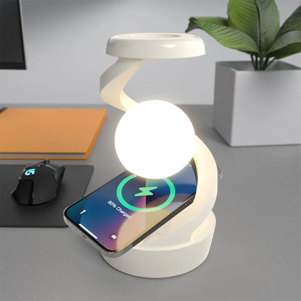 Levitating Night Lamp With Wireless Phone Charger