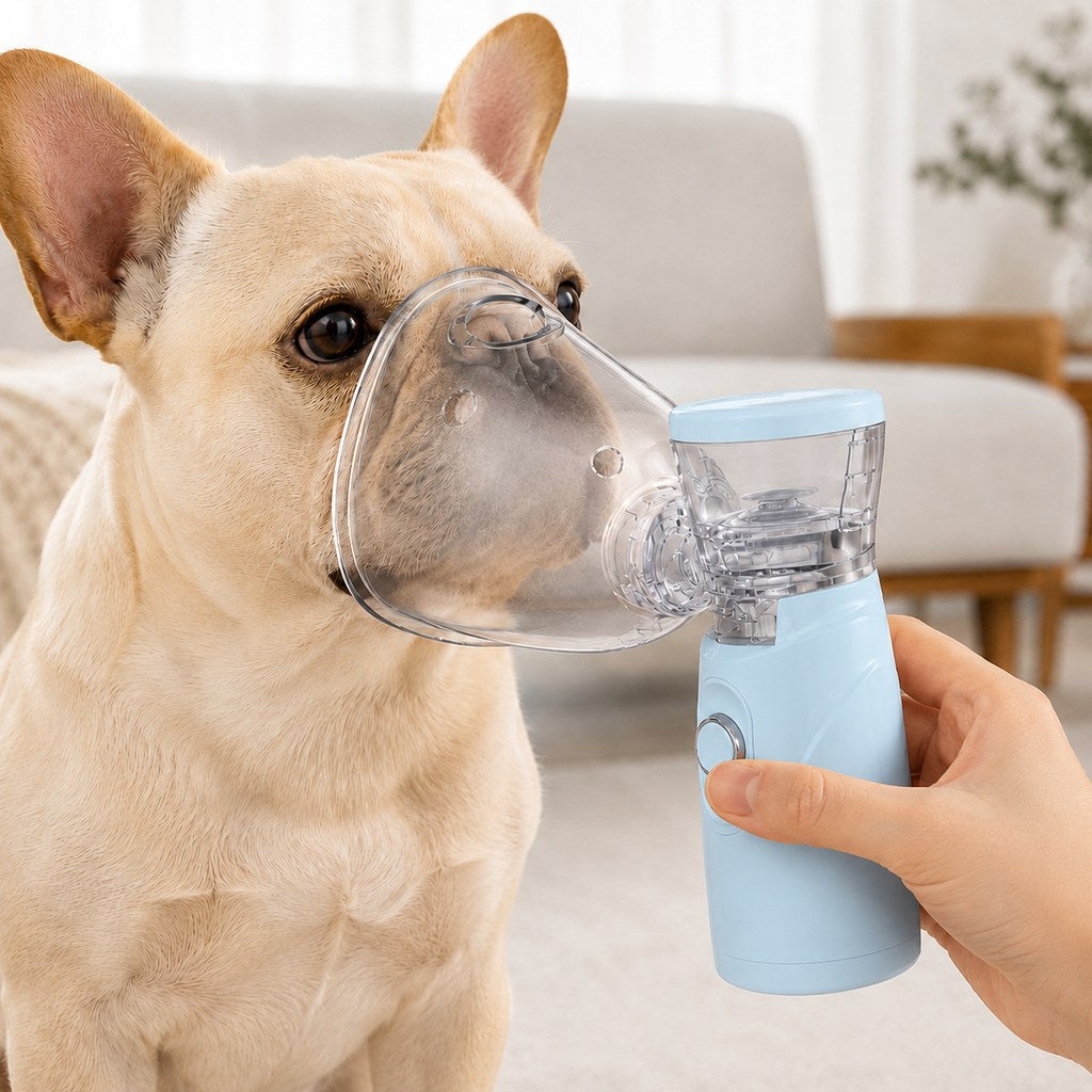 Portable Pet Mist Care Kit for Dogs & Cats | Rechargeable Handheld Device with Two Masks