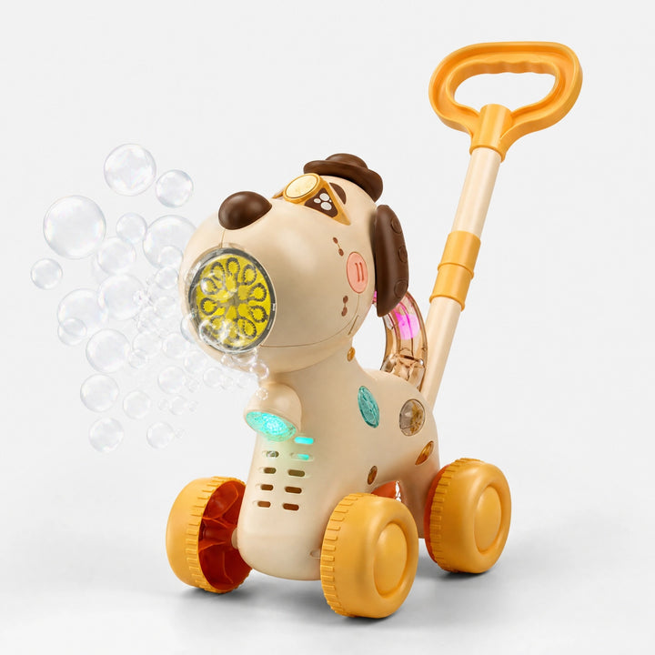 Light Up Bubble Push Walker Toy with LED Lights and Automatic Bubble Blower