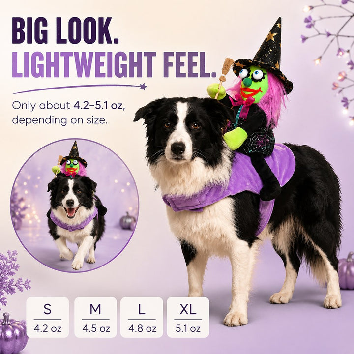 3D Witch Rider Halloween Pet Costume for Trick-or-Treating, Parties & Photos