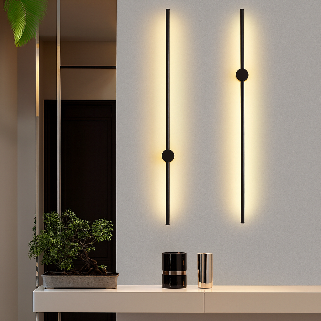 Linear LED Wall Light | Minimalist Iron and Acrylic Bar Light