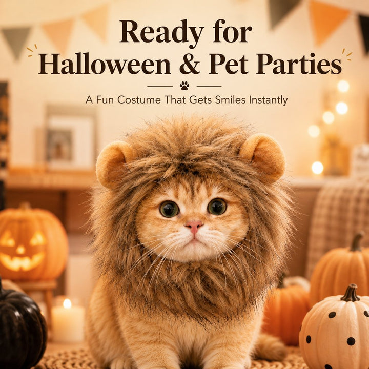 Soft Lion Mane Pet Headpiece for Cats & Small Dogs