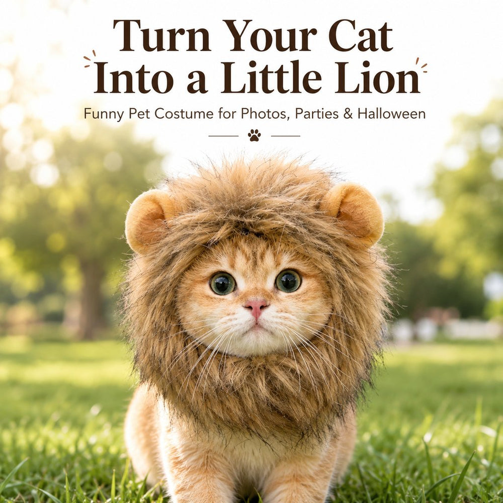 Soft Lion Mane Pet Headpiece for Cats & Small Dogs