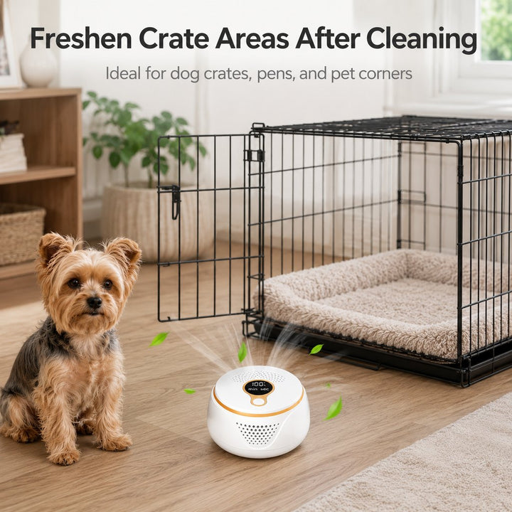 Rechargeable Ozone Pet Odor Deodorizer for Litter Box & Empty Crate Areas