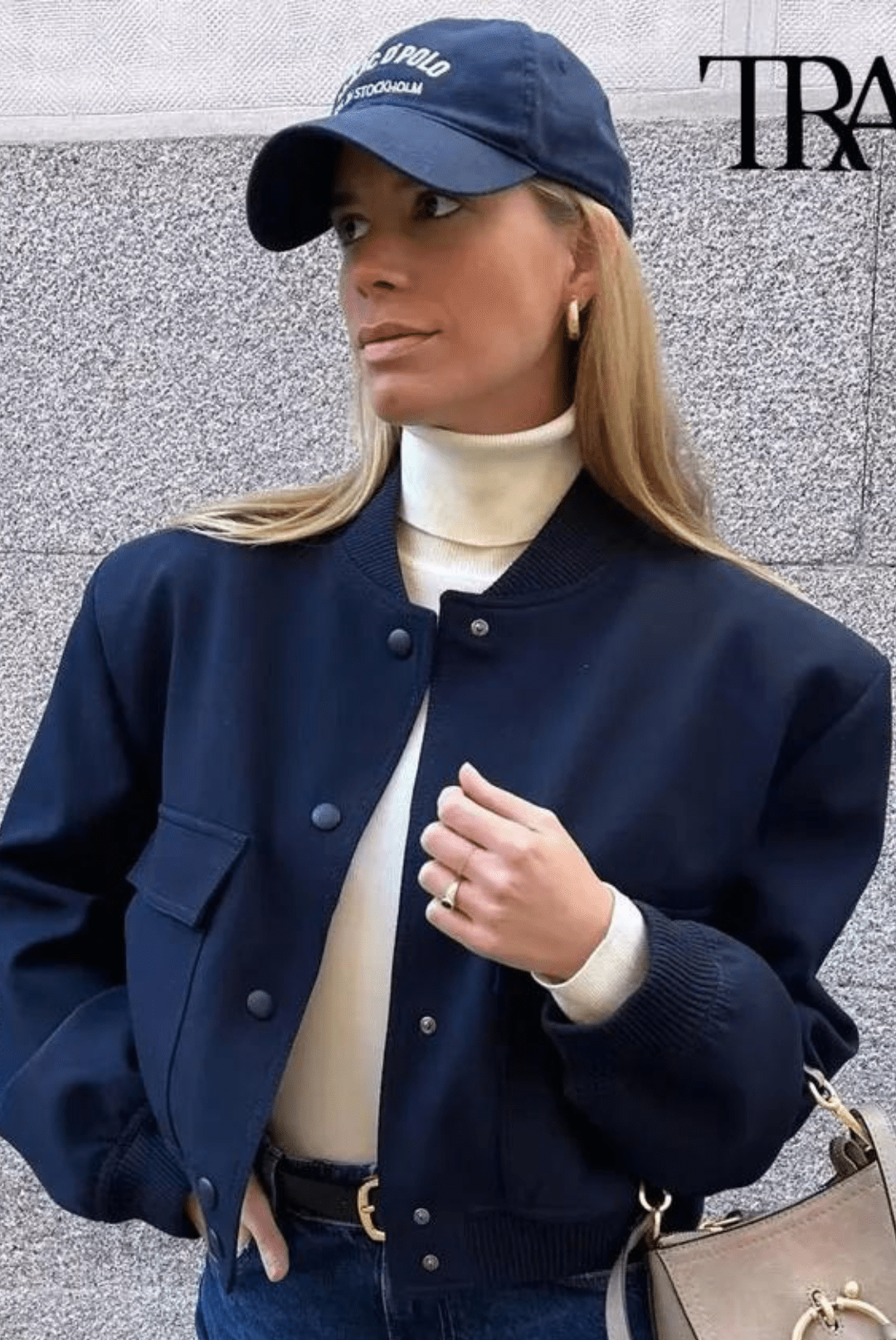 Bomber Jacket for Women in Off White, image 1