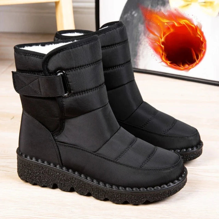 Women's Lined Boots in Red, image 1