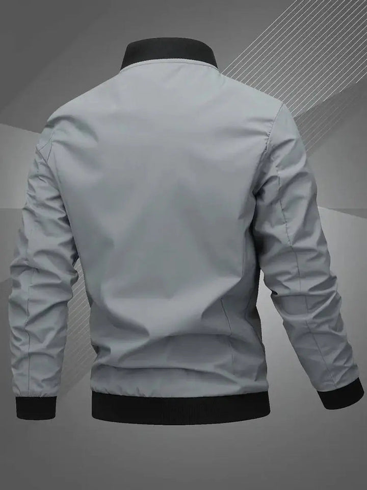 Men's Bomber Jacket Lightweight Zip-Up Baseball Collar Outerwear