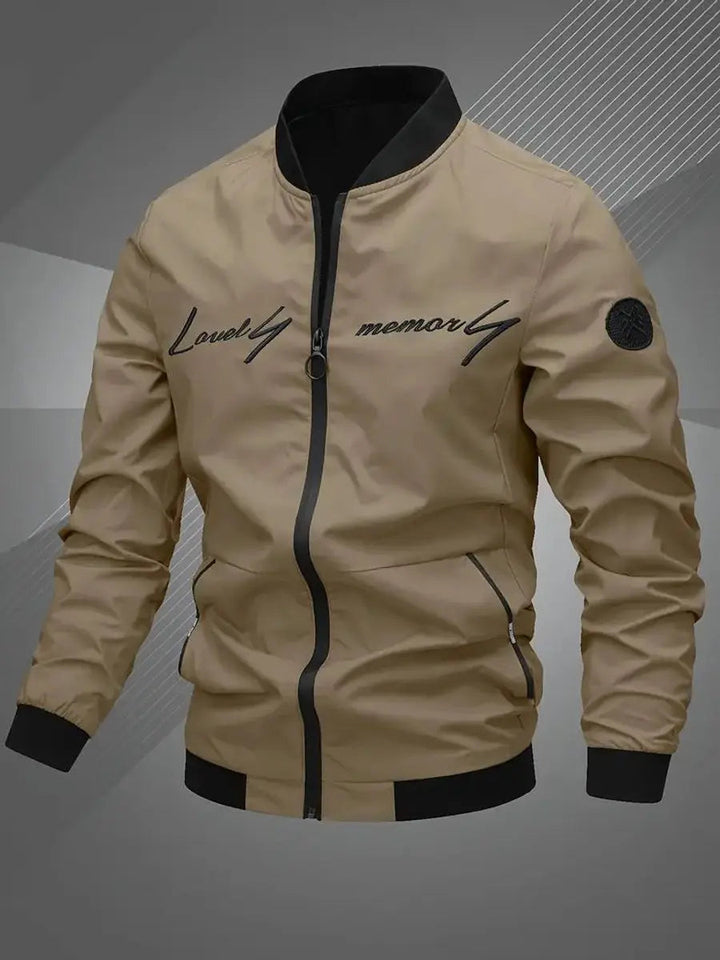 Men's Bomber Jacket Lightweight Zip-Up Baseball Collar Outerwear