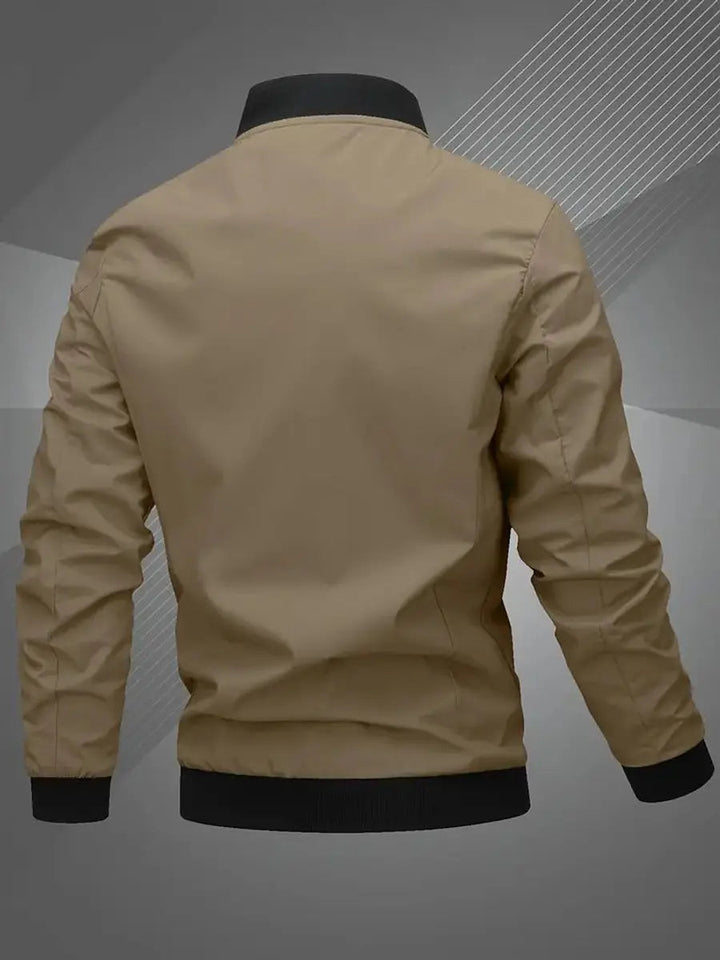 Men's Bomber Jacket Lightweight Zip-Up Baseball Collar Outerwear
