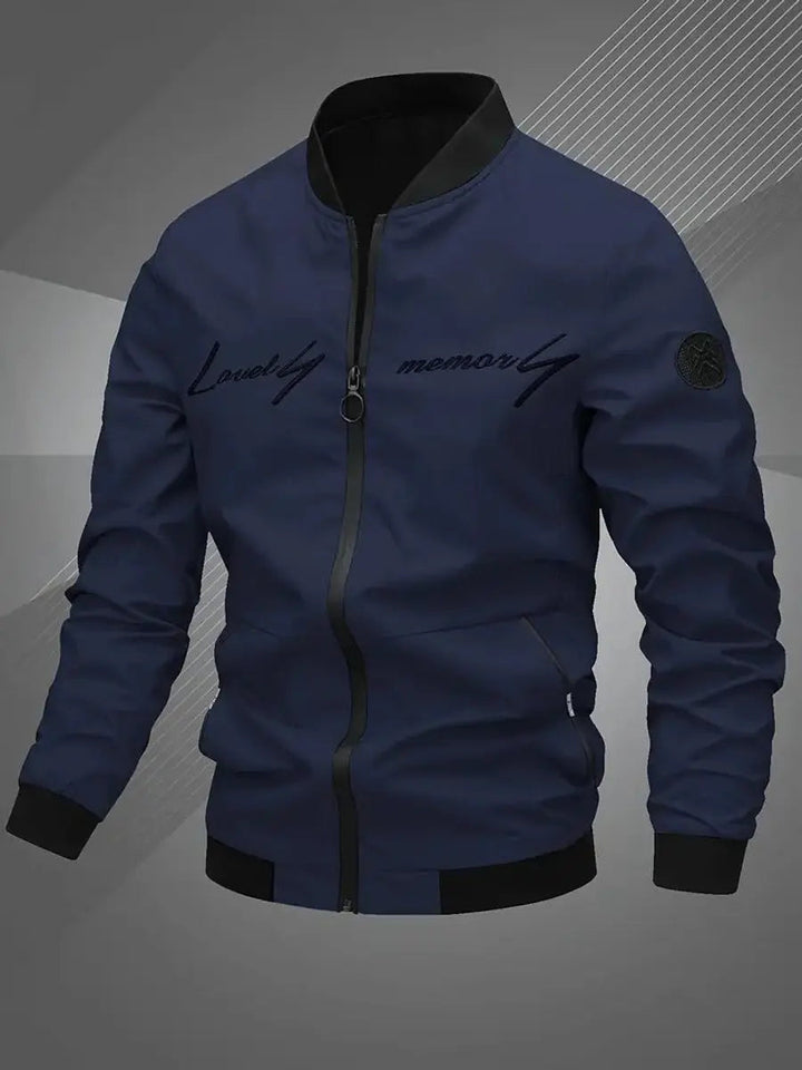 Men's Bomber Jacket Lightweight Zip-Up Baseball Collar Outerwear