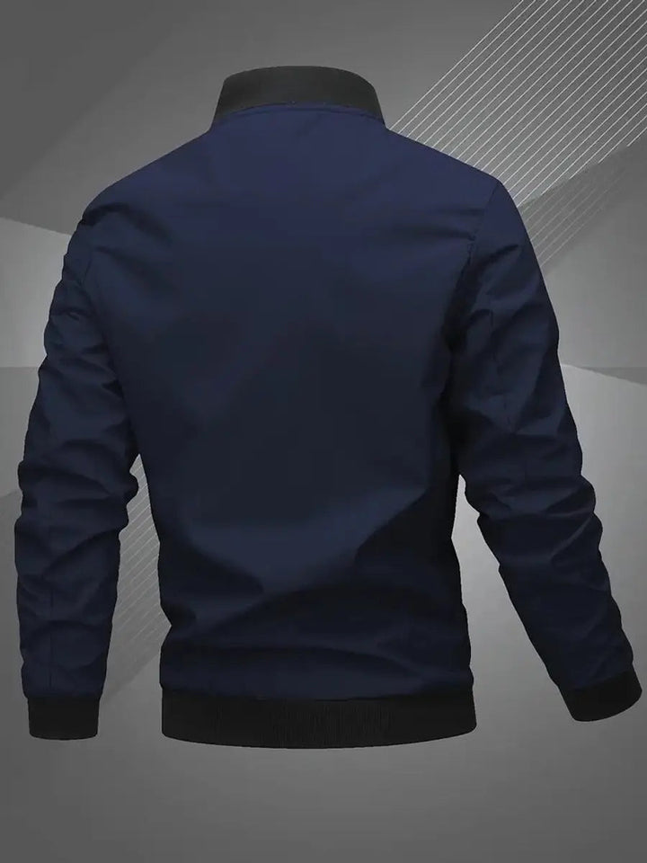 Men's Bomber Jacket Lightweight Zip-Up Baseball Collar Outerwear