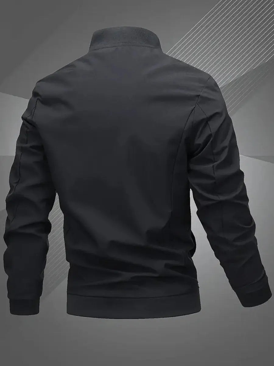 Men's Bomber Jacket Lightweight Zip-Up Baseball Collar Outerwear